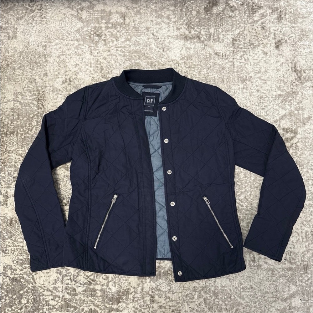 GAP Womens Navy Quilted Jacket